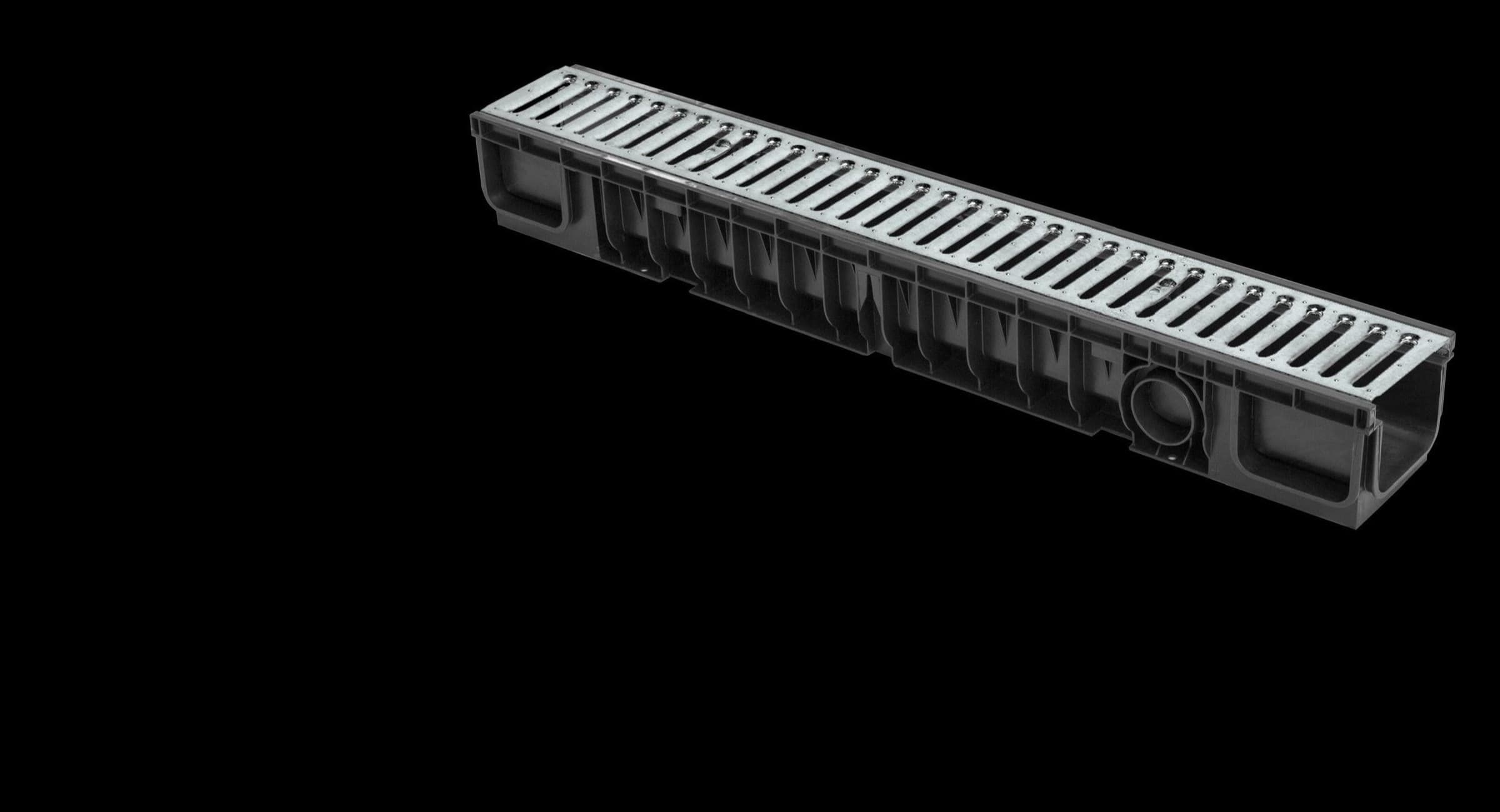 Dakota drainage channel with galvanized steel grating